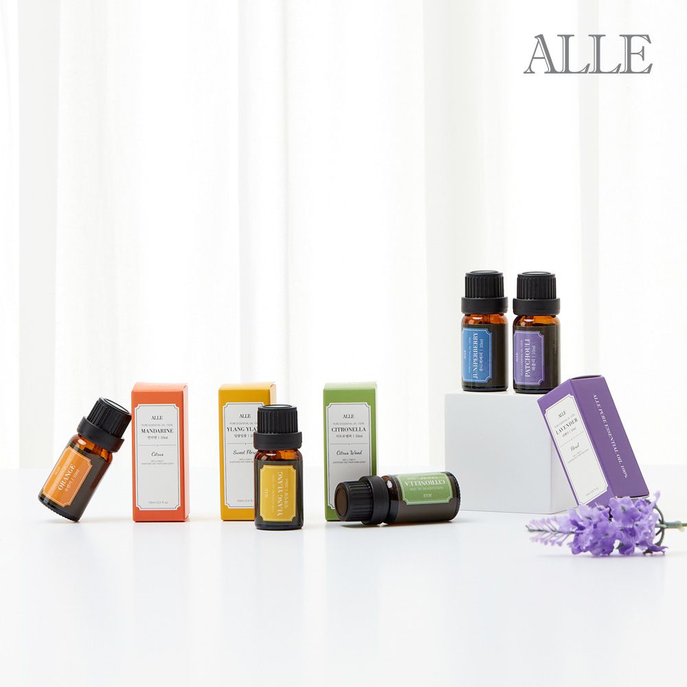 [ALLE] 100% Pure Essential Oils 10ml – Vegan-Certified Plant-Based Oils for Aromatherapy & Blending | 27 Natural Scents - Made in KOREA